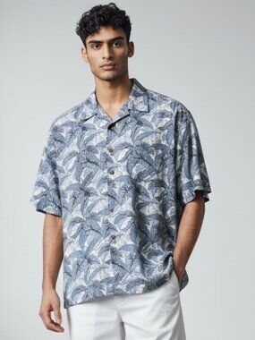 Jos. A. Bank Silk Shirt Men’s XL short sleeve button up Hawaiian